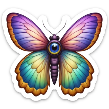 Moth eye wing sticker