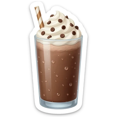 Milkshake with chocolate sticker