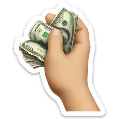 greedy money sticker