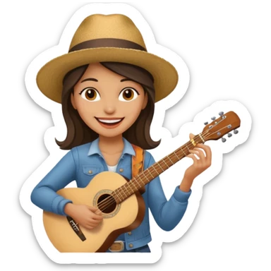 Street Music Performer woman sticker