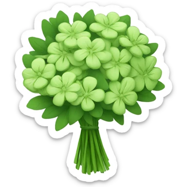 Bundle of green flowers in a bouquet  sticker