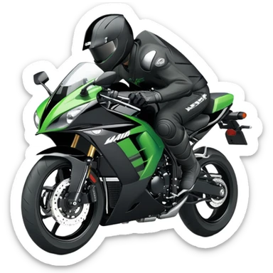 Motorrad Ninja Kawasaki 400 in schwarz  sticker