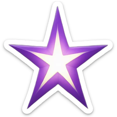 purple bethlehem star smiling sticker