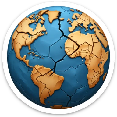 Earth with no water sticker