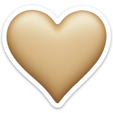 Beige heart sticker
