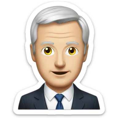 Bruno le maire avec des yeux laser sticker