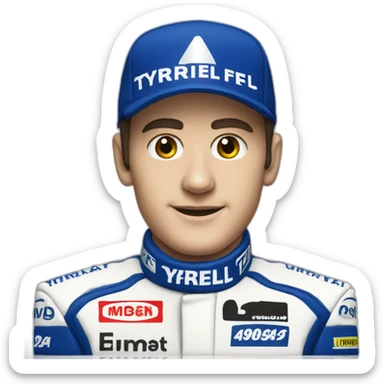 1991 tyrrell F1 car sticker