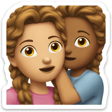 2 ladies kissing sticker