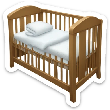 baby white crib sticker
