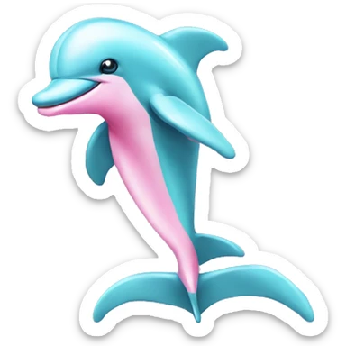 Dolphins with wings she has to be pink and pretty sticker
