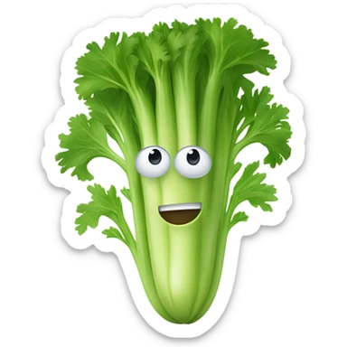 celery with eyebrows and eyes sticker