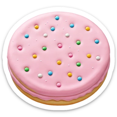 Soft pink frosted sugar cookie sticker