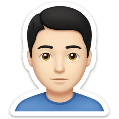 hazme un senor blanco  con pelo negro sticker