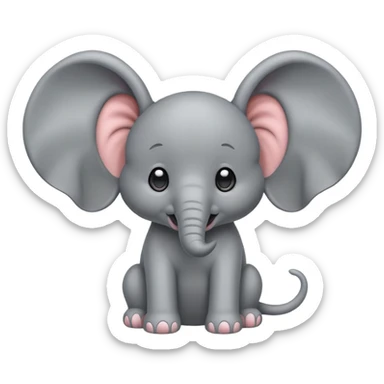 Dog with elephant ears  sticker