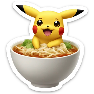 pikachu on the pho sticker