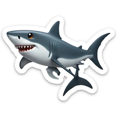 Shark with tux sticker