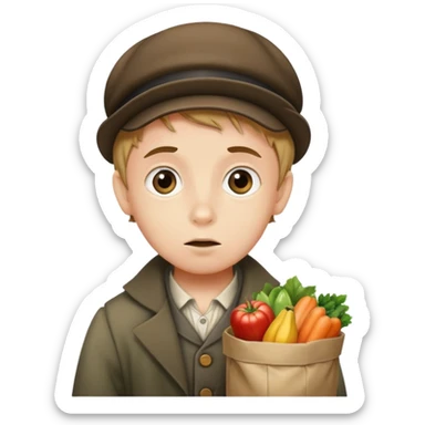 Oliver twist asking for more groceries sticker