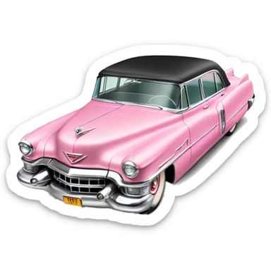 1954 fleetwood pink cadillac sticker