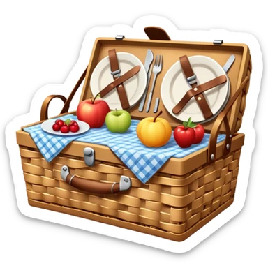 Cozy Picnic basket sticker