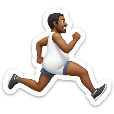 running pregnant man who is very pregnant sticker