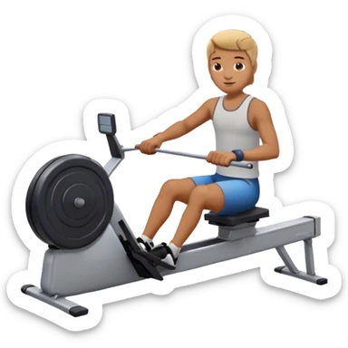 rowing on a rowing machine sticker