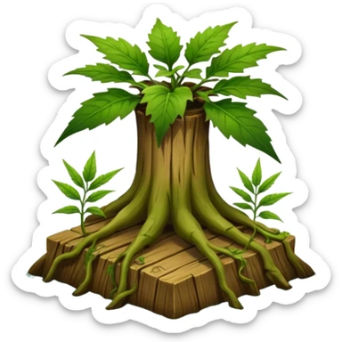 weedy dock with root sticker