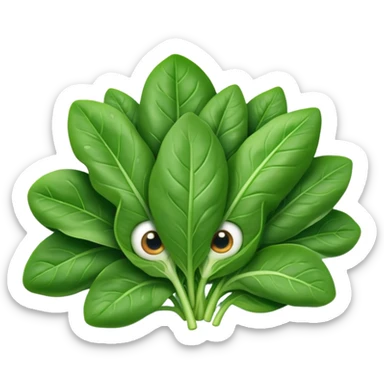 Spinach with eyes without human face sticker