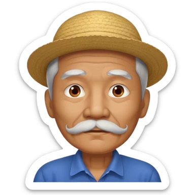 Filipino Old guy with white mustache sticker