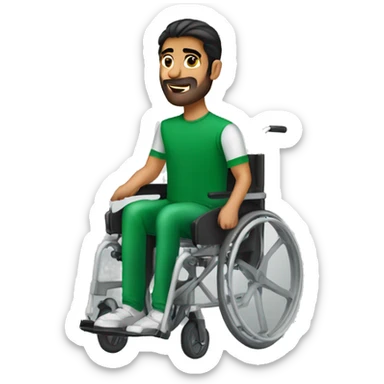 fit pakistani man in wheelchair sticker