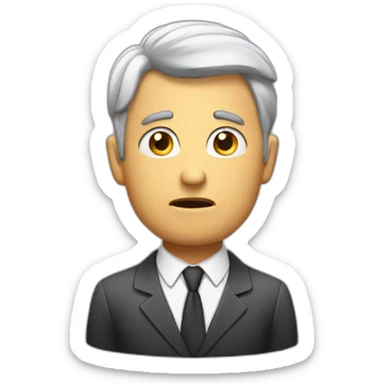 business man doubting sticker