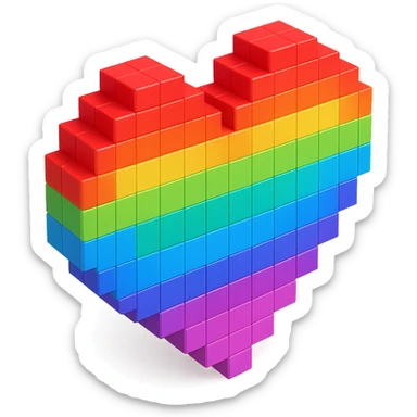 Heart rainbow  sticker