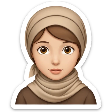 Baş örtülü kumral kız  sticker