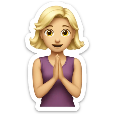 Blonde girl on one keep claping sticker