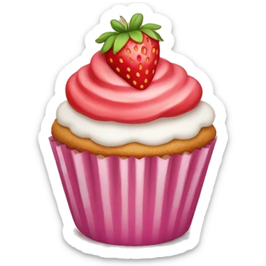 strawberry cupcake sticker