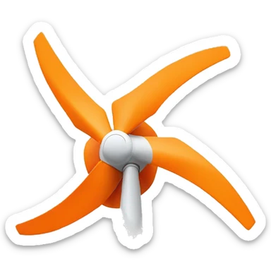 orange wind turbine sticker