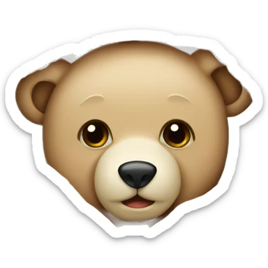  cute teddy bear cozy in vanilla blanket sticker