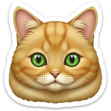 british cat golden chinchilla with green eyes sticker