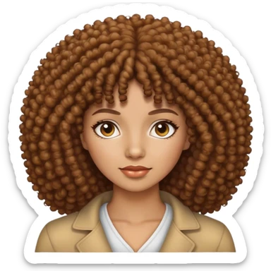 Photographer woman with brown curly Afro  sticker