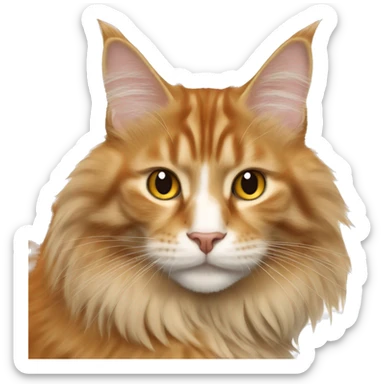 Orange Maine coon sticker