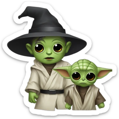 zombie michael jackson in thriller as baby yoda sticker