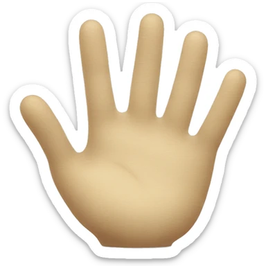 una mano con el numero 3  sticker