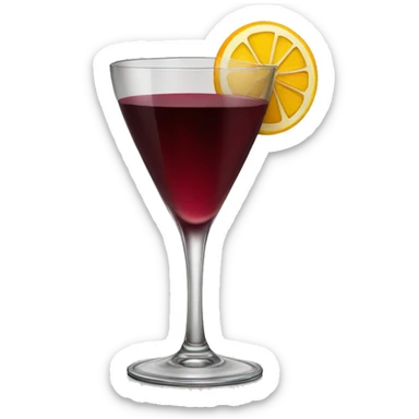 Fancy red Wine glass cocktail  sticker