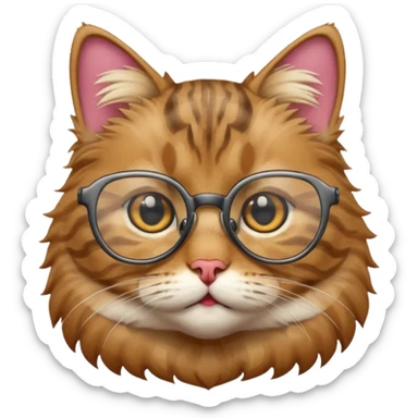 Gato con gafas sticker