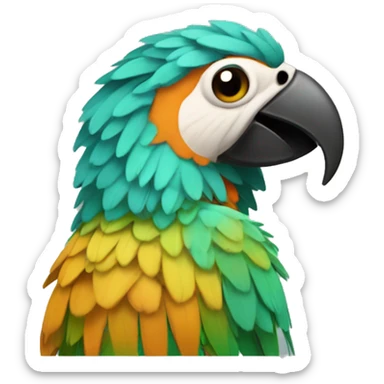 Papagaio com coroa  sticker