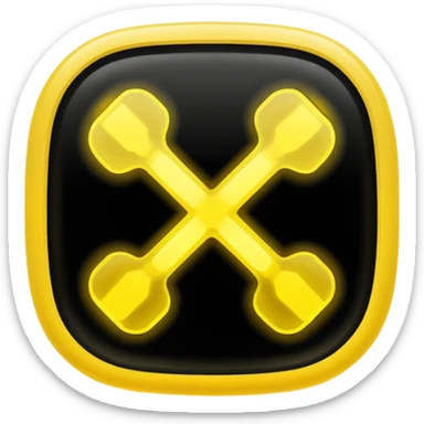 xray symbol. Yellow black sticker
