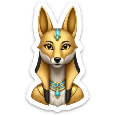 Anubis (A Egypt Fox) sticker
