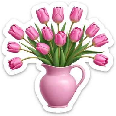 Bouquet of pink tulips sticker