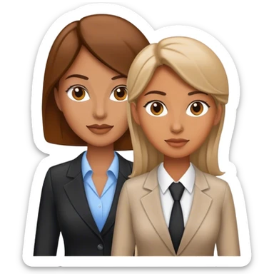 Female Business manager and supporting agent sticker