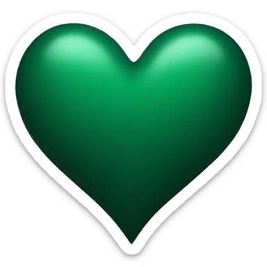 Darkgreen heart sticker