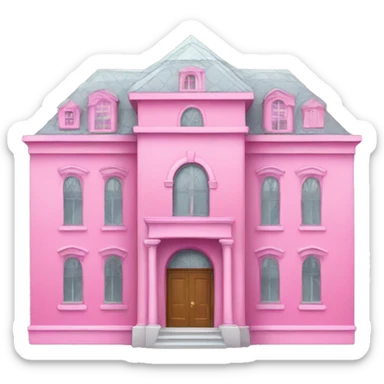 pink fancy building sticker